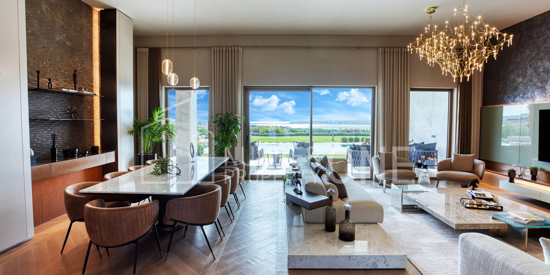 فيلات مطلة على البحر والبحيرة