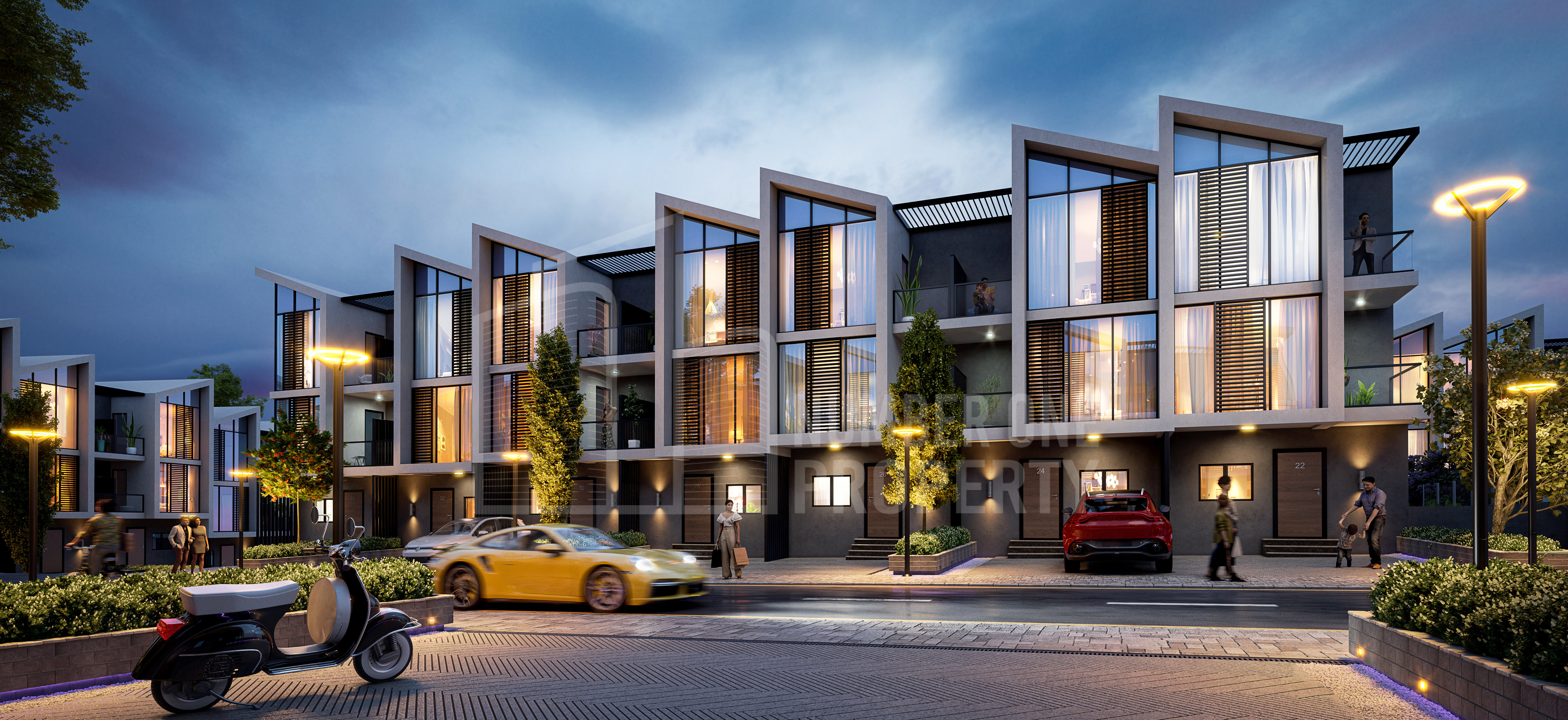 مجمع التاون هاوس على الطراز الإيطالي